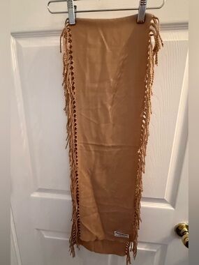 pashmina Camel Fringe Scarf